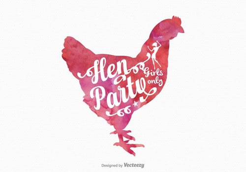 Free Hen Party Vector Card