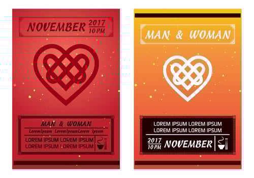 Chinese Wedding Invitation Card Vector