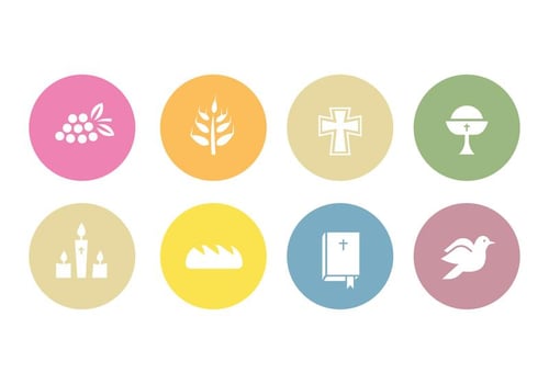 Comunion vector icons