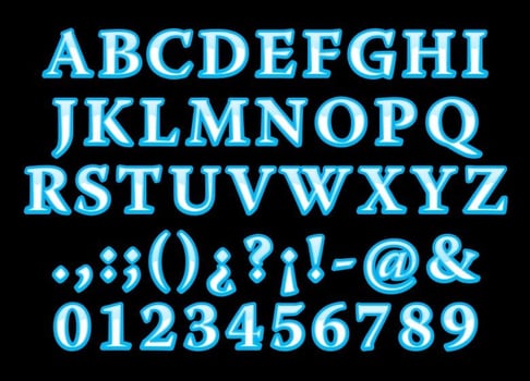 Roman Water Font vector