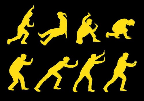 Free Man Pushing Icons Vector