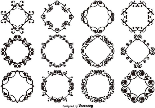Set Of Ornamental Templates and Monograms vector