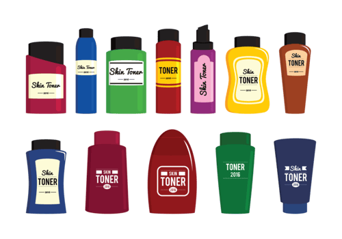Skin Toner Vector Icons