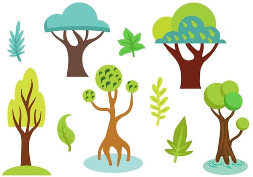Free Trees Vectors