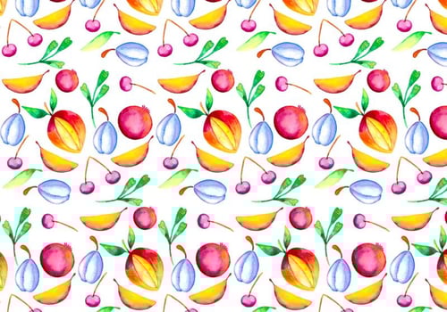 Vector Watercolor Fruit Illustration