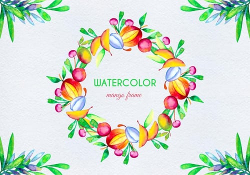 Vector Watercolor Fruit Illustration