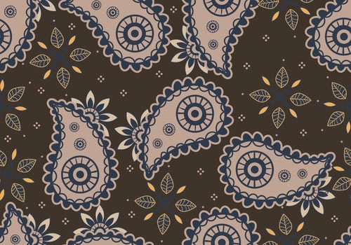 Ornament Of Cashmere Seamless Pattern vector