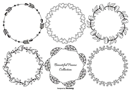 Hand Drawn Decorative Frame Collection vector