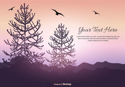 Landscape Scene Template vector