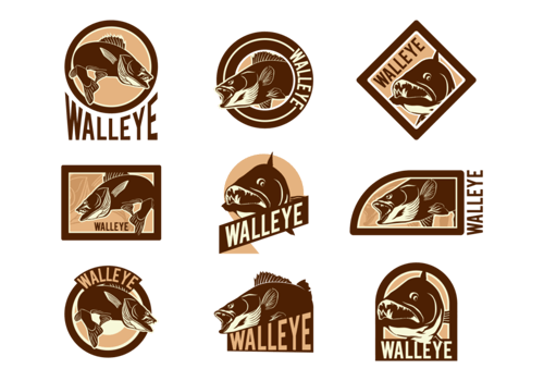 Walleye Vector Labels