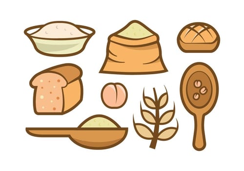 Oats Meal Vector Icons