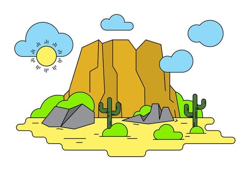 Grand Canyon Vector Illustration