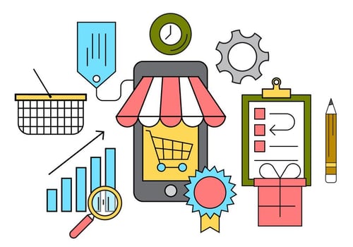 Free Online Shopping Vector Illustration