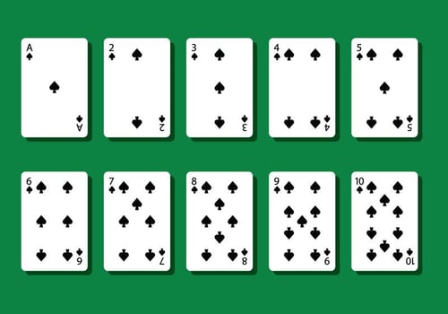 Spade Poker Card Vectors
