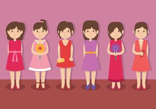 Bridesmaid vector