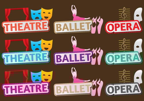 Theater And Ballet Titles vector