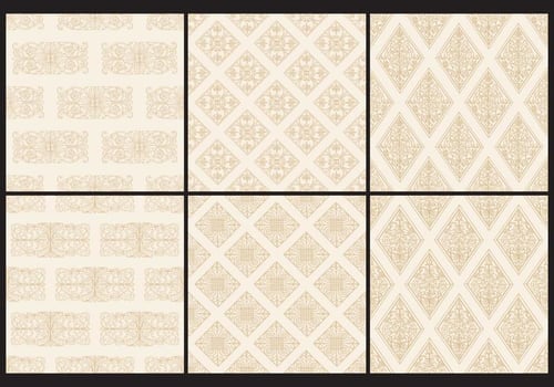 Sepia Monochromatic Toile Patterns vector