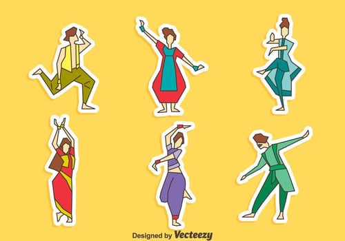 Bollywood Dance Collection Vector
