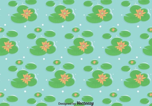 Swamp With Lotus Flowers Background vector