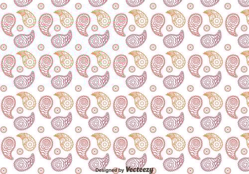 Colorful Line Cashmere Seamless Pattern vector