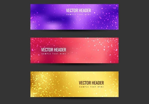 Free Vector Colorful Headers