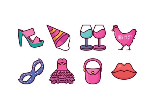 Free Hen Party Icons vector