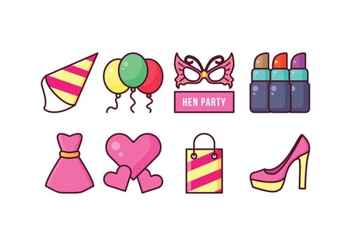Free Hen Party Icons vector