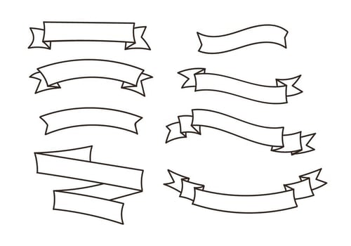 Ribbon Vectors Set