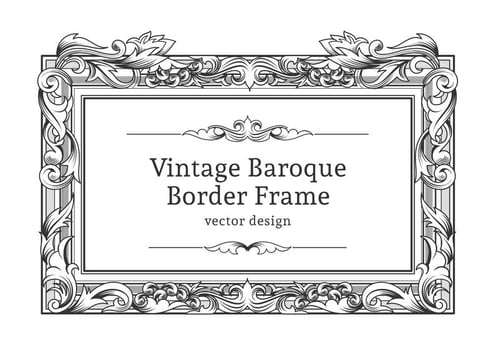 Vector Baroque Border Frame