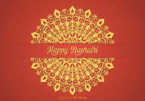Free Happy Navratri Vector Card