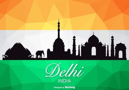 Free Vector Delhi Skyline Silhouette