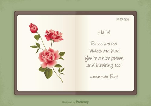 Free Vintage Poetry Album Vector
