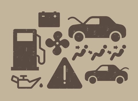 Car Dashboard Icons vector