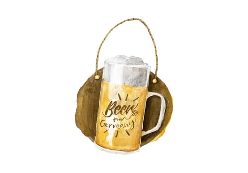 Free Aleman Beer Watercolor Vector