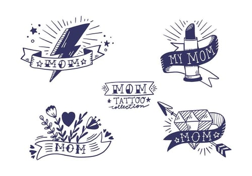 Free Mom Tattoo Collection vector
