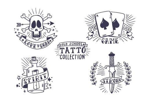 Free Old School Tattoo Collection vector