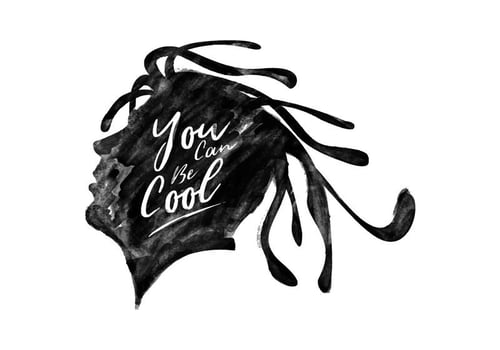 Free Dreads Silhouette Watercolor vector