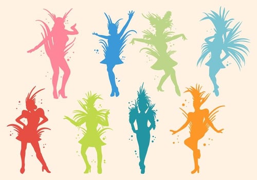 Free Silhouette of Samba Vector