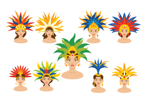 Brazilian Samba Dancer Vectors