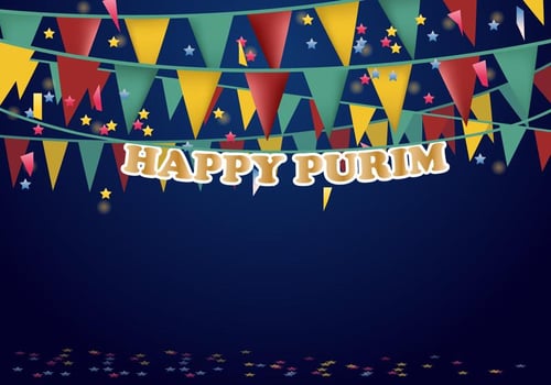 Purim Party Poster Musical Party Banner vector