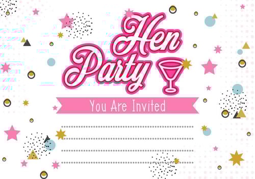 Hen Party Invitation Template Illustration vector