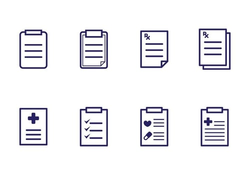 Prescription Pad Icons vector