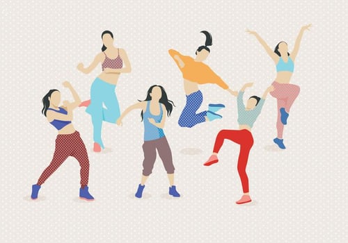 Zumba Dancing Vector