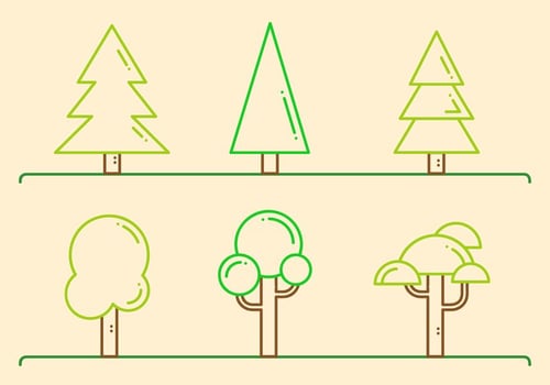 Free Trees Vector