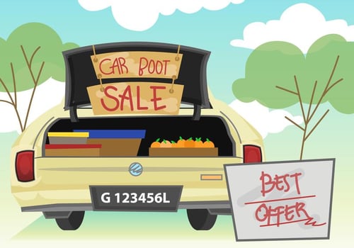 Car Boot Sale Illustration vector