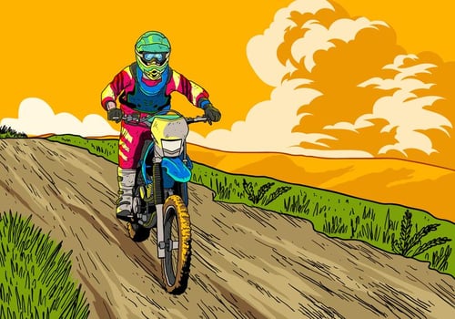Let's Ride Dirt Bikes vector