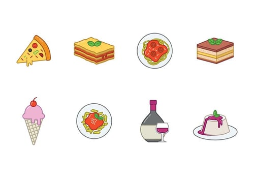 Free Italian Dishes Vector