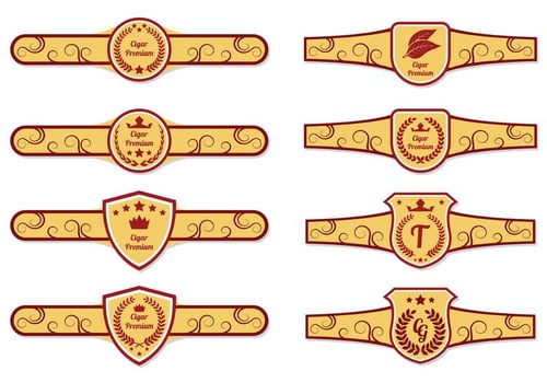 Cigar Label Vectors