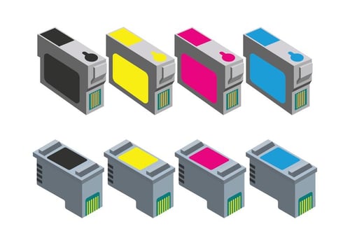Ink Cartridge Icons vector