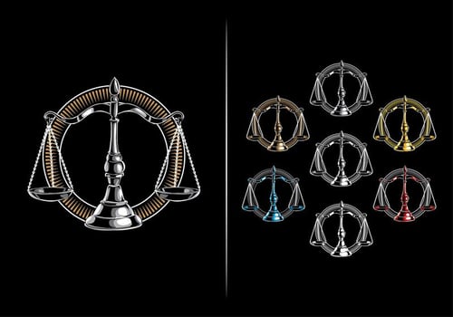 Scales of justice emblem  vector